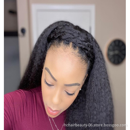Factory Hot Selling Human Hair Wigs For Black Women Transparent Hd Lace Frontal Wigs  Brazilian Virgin Hair Lace Front Wigs